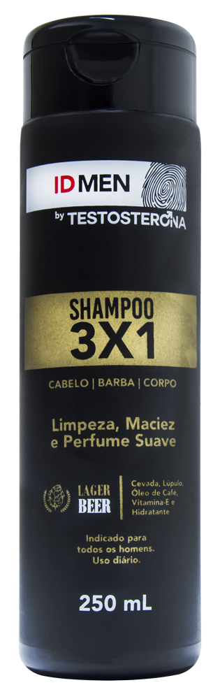 Shampoo Para Cabelo Barba E Corpo 3 Em 1 Idmen By Testosterona | New Old Man