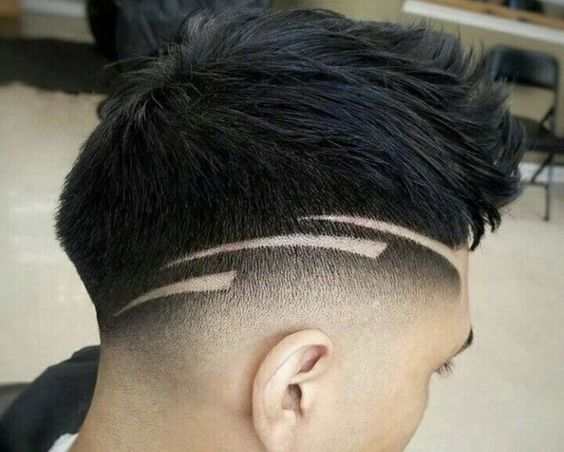 fotos de risco no cabelo masculino