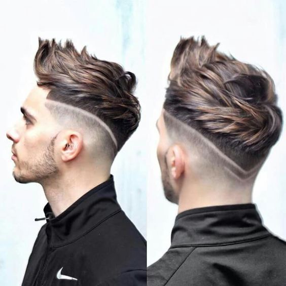 Ideias de corte em V masculino com risco