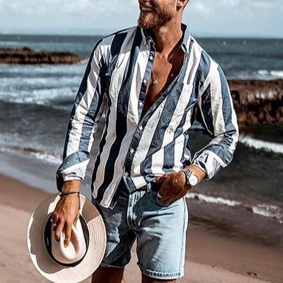 Tendências de Moda Masculina para 2020 - Camisas com listras verticais grossas | New Old Man