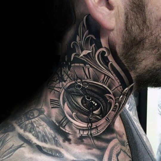Tattoo mann hals Tattoo artist