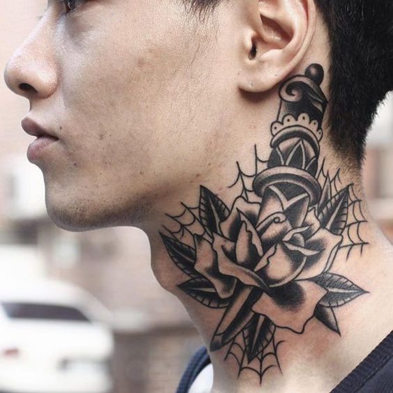Men's Neck Tattoos: +60 Inspirations | New Old Man  Blog