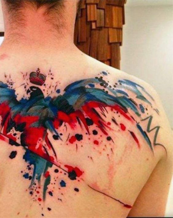 Tatuaggi maschili sulla schiena |  Nuovo vecchio uomo