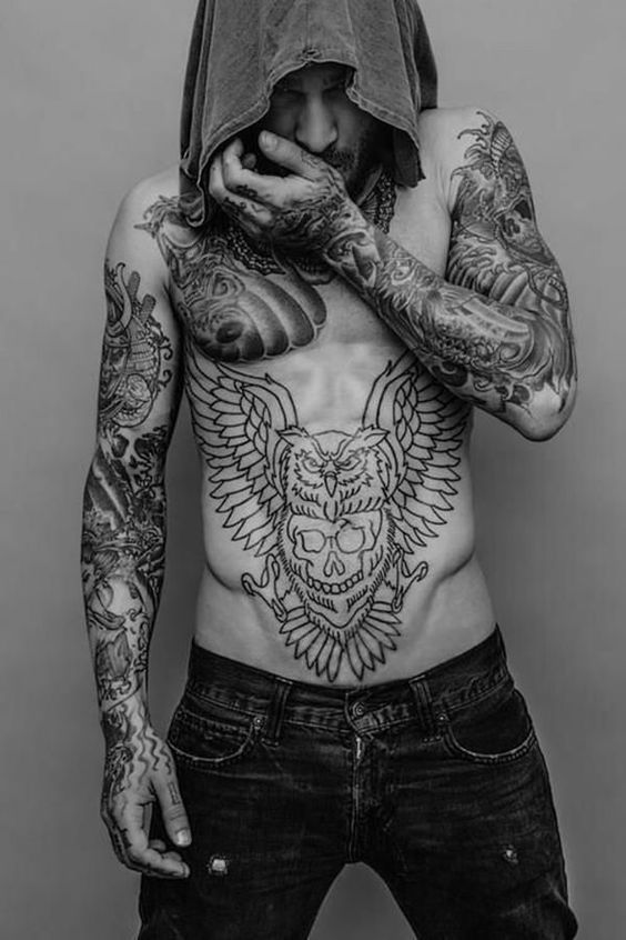 Male Tattoos on the Abdomen: +30 Inspirations | New Old Man  Blog