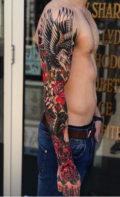 Tatuajes masculinos en el brazo New Old Man