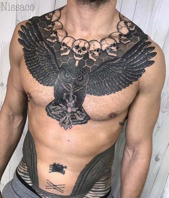 Male Pectoral Tattoos | New Old Man