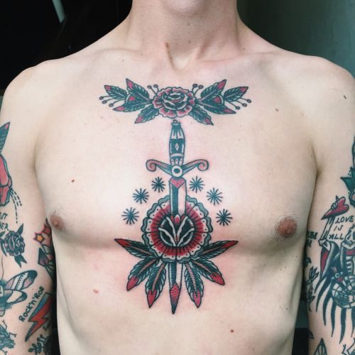 Men's Pectoral Tattoos: +70 Inspirations | New Old Man  Blog