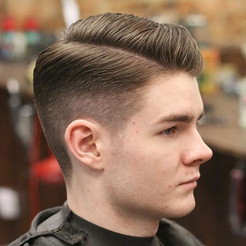 Corte de pelo recto para hombres con parte lateral | Nuevo viejo