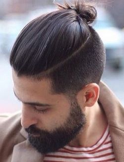 Top Knot Male Haircut with Risk | New Old Man