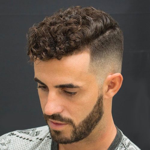 Corte de cabelo masculino social Curly Hair Side Part | New Old Man