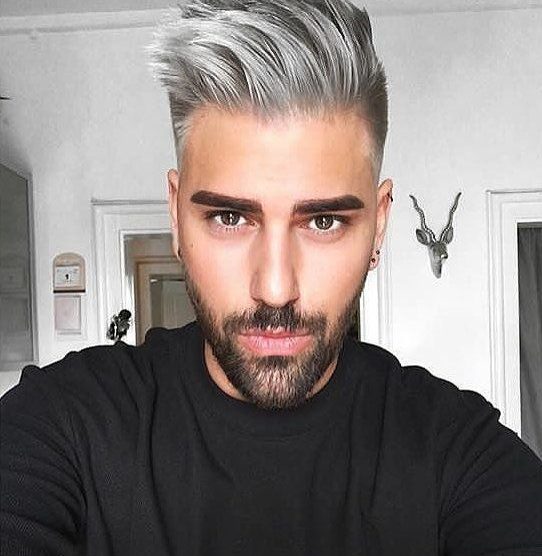 Cortes de Cabelo Masculino Casual Platinado | New Old Man