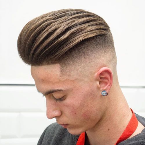 Pompadour Male Haircut with Gradient 5