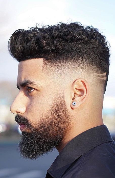 Haircut Male Topknot with Gradient 4