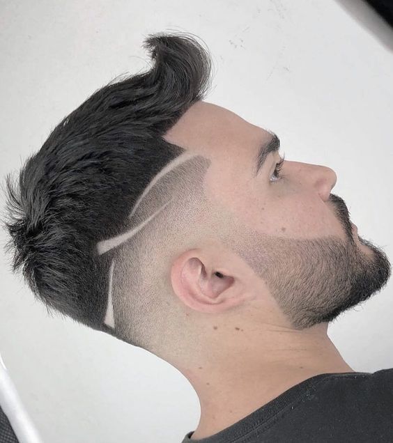 Male Razor Stripe Haircuts For Teens 1