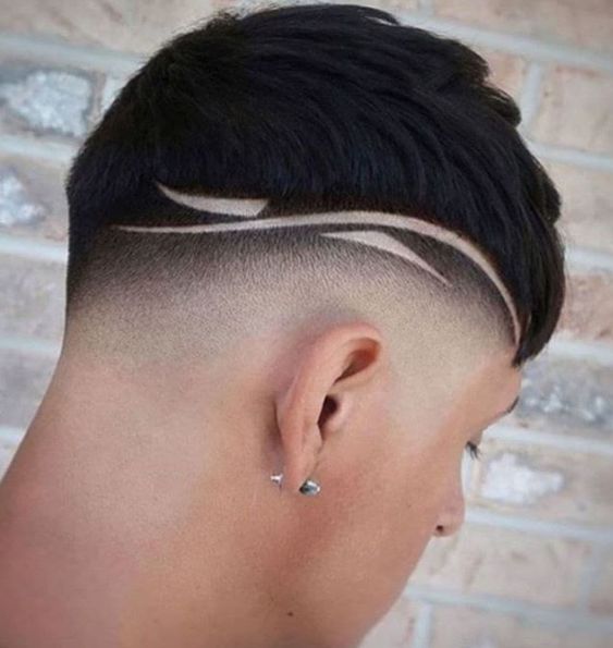 Männliche Rasierstreifen-Haarschnitte für Teenager 2