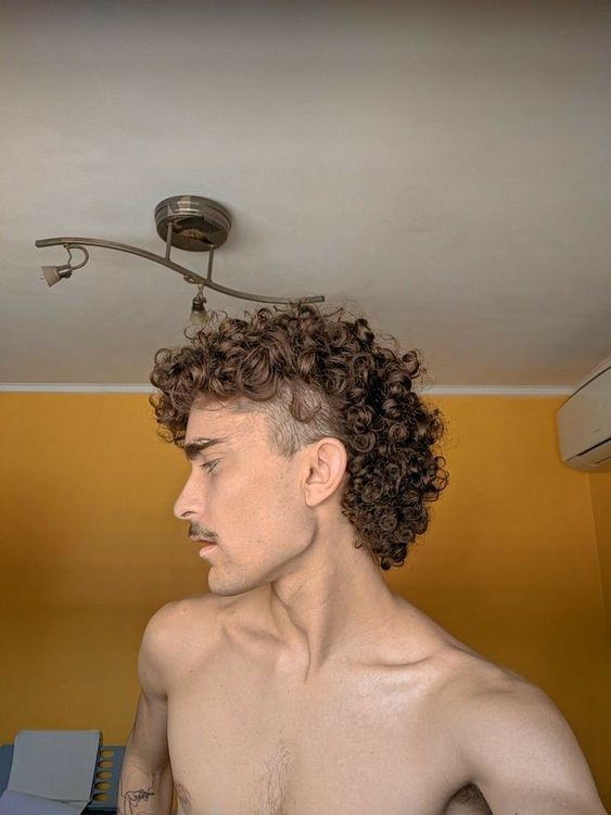 Curly Mullet Männliche Haarschnitte 1