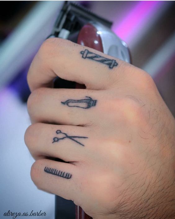 Male Finger Tattoo 1