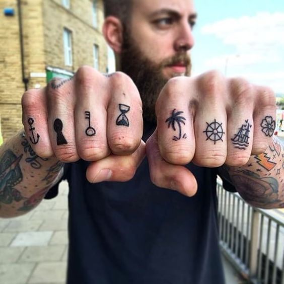 Male Finger Tattoo 1