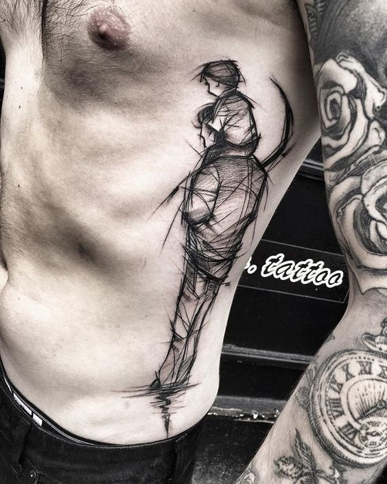 Men's Rib Tattoos: +50 Inspirations | New Old Man  Blog
