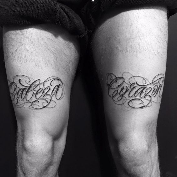 Tattoos für Männer am Oberschenkel