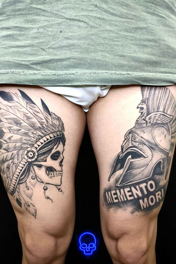 Tattoos für Männer am Oberschenkel