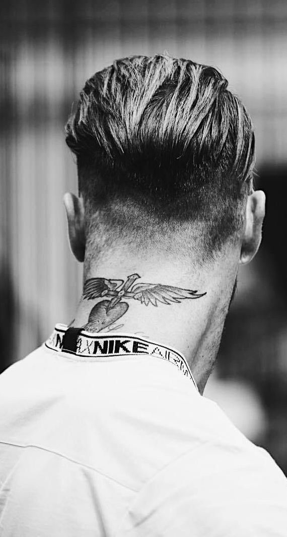 Men's Tattoos on the Back of the Neck 6