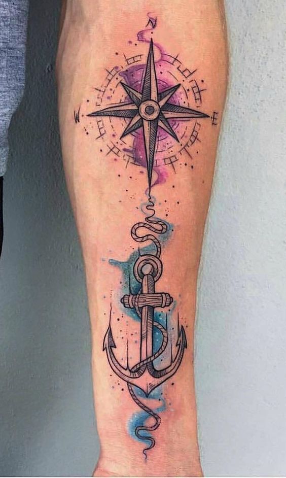 Kompass-Tattoos für Männer 1