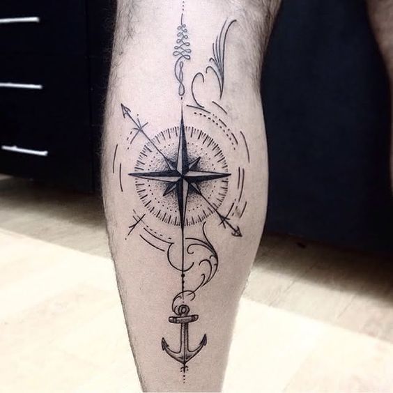 Men's Compass Tattoos 1
