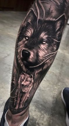 Wolf Tattoos für Männer 11