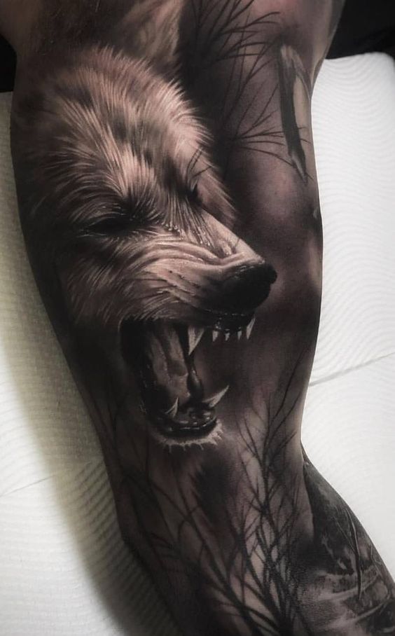 wolf tattoos for men
