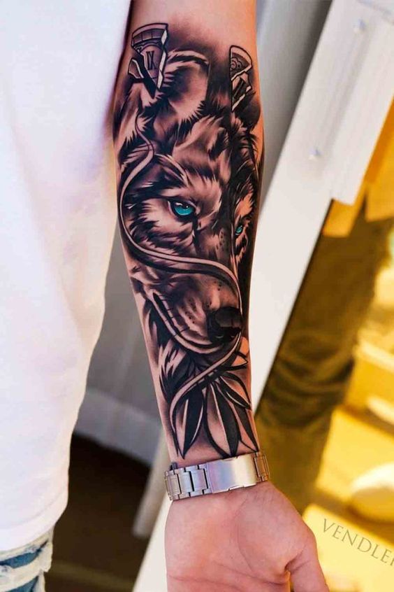 Wolf-Tattoos für Männer