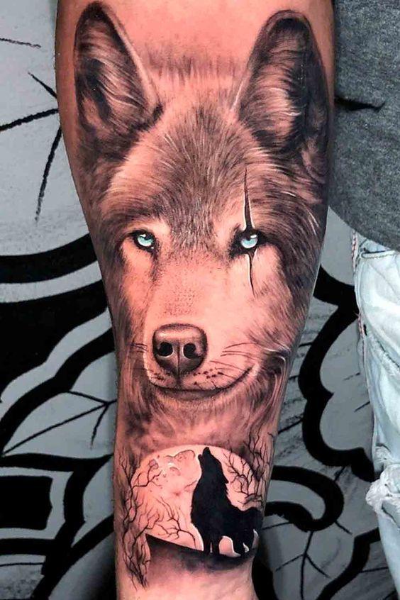 tatuaggi di lupo per gli uomini