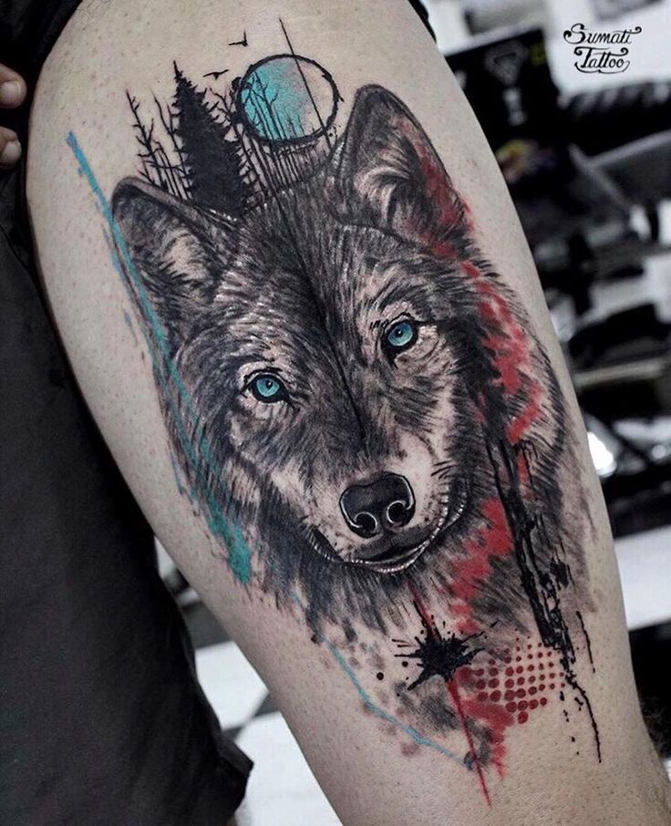 tatouages ​​​​de loup pour les hommes