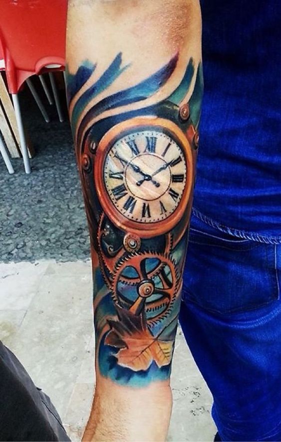 Tatuajes de relojes para hombres