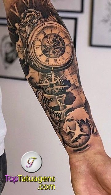Tatuagens Masculinas de Relógio