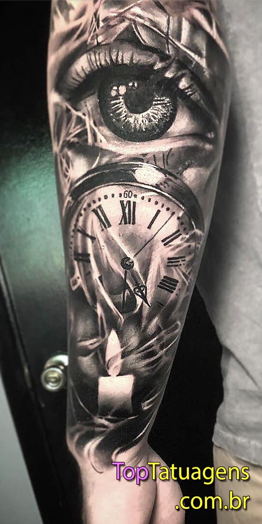 Clock Tattoos for Men