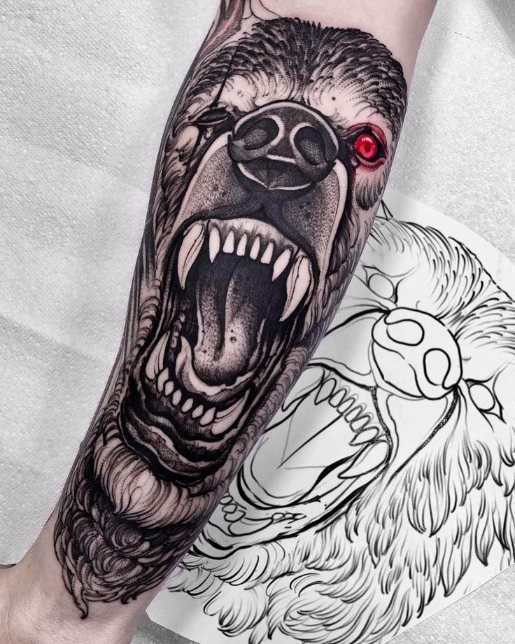 Men's Bear Tattoos: +50 Inspirations | New Old Man  Blog