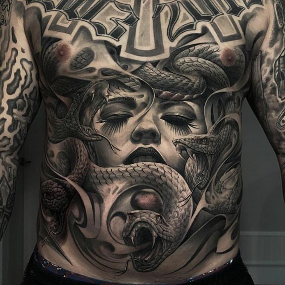 Tattoos for Men on the Belly