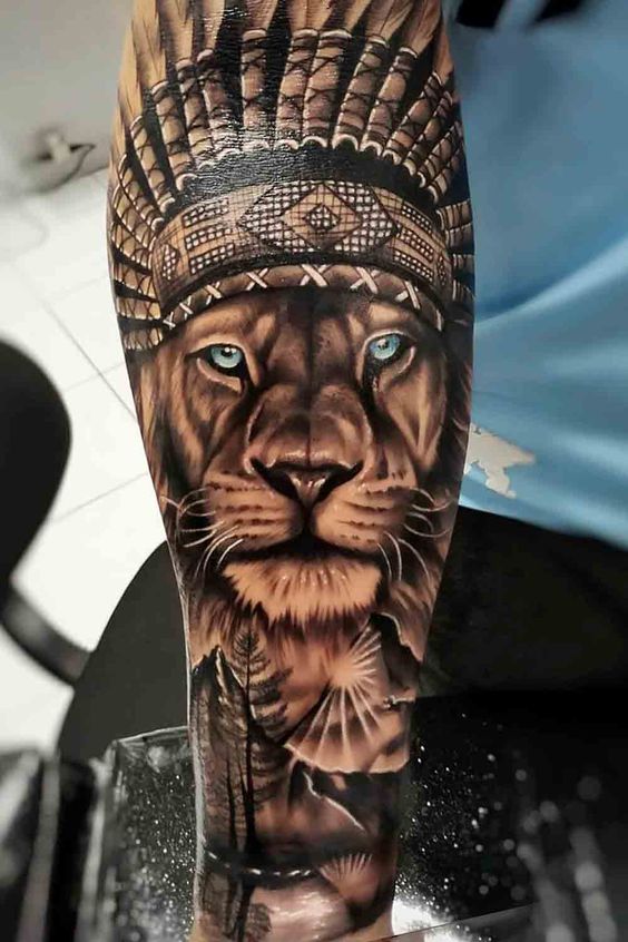 Tatuagens Masculinas no Leão