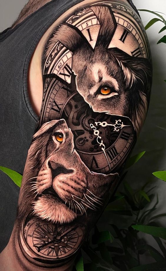 Tatuaggi del leone per gli uomini