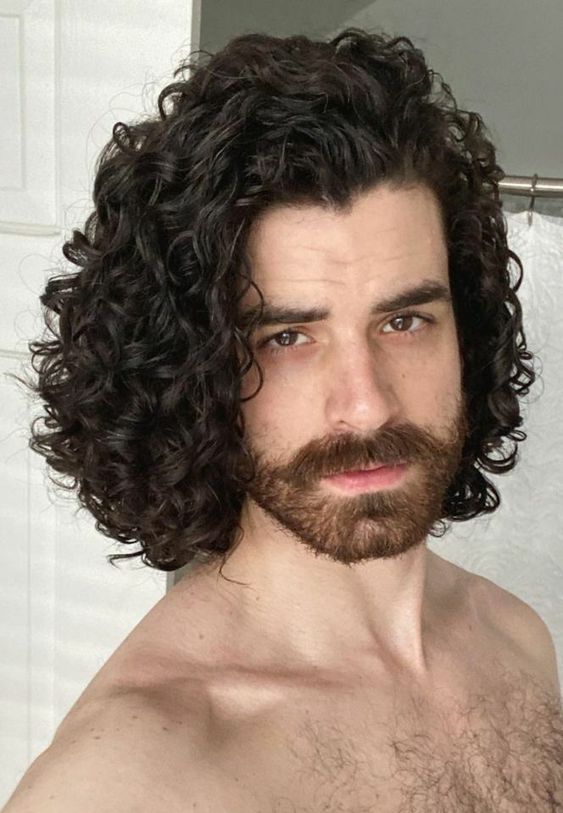 Men's Long Curly Cut