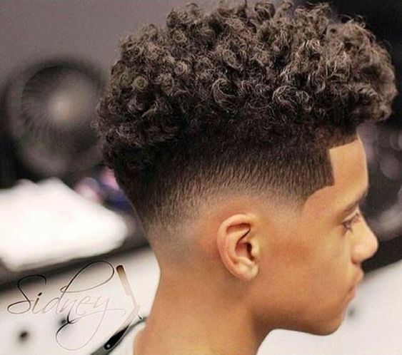 Men's Drop Fade Curls Cut