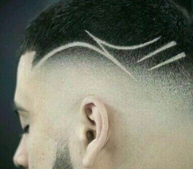 Corte parcial en zigzag para hombre