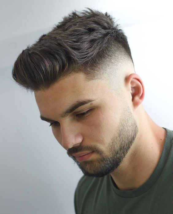 Haircuts with a low quiff for men