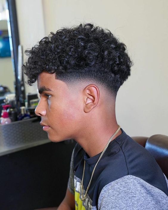 Men's FADED CURLY Curly Haircuts