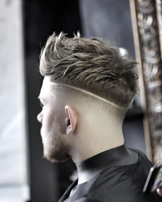 Men's Faux Hawk Razor Slash Haircuts