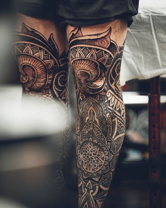 Men's Shaded Tattoo