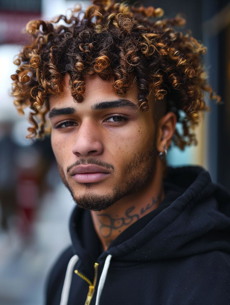 Corte de pelo afro natural para hombres