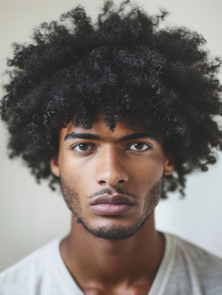 Natural Afro Men's Haircut