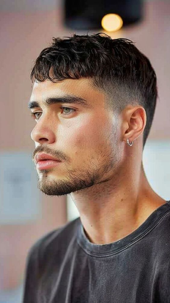 Coupe de cheveux pour hommes COUPE FAIBLE FADE AVEC TEXTURE